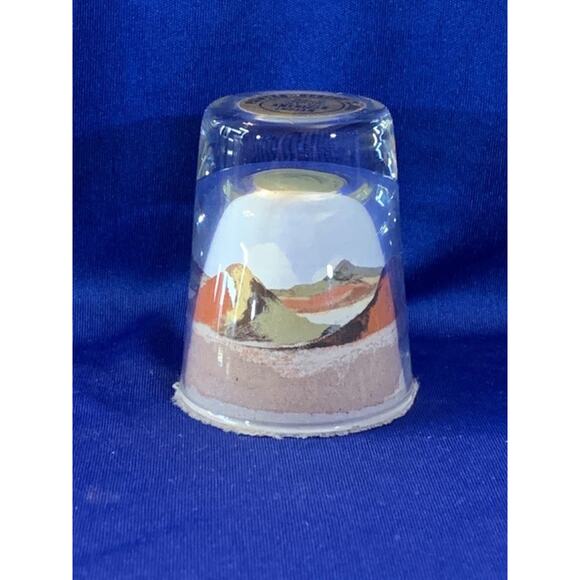 Vintage Painted Desert Sand Art Inside Shot Glass Native Art - Picture 5 of 7